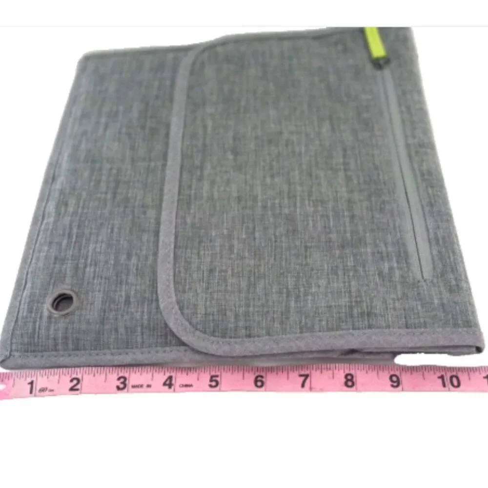 So Mine Tech Organizer Travel Portfolio Tablet Carry Case Gray Lime NWT 11x11
